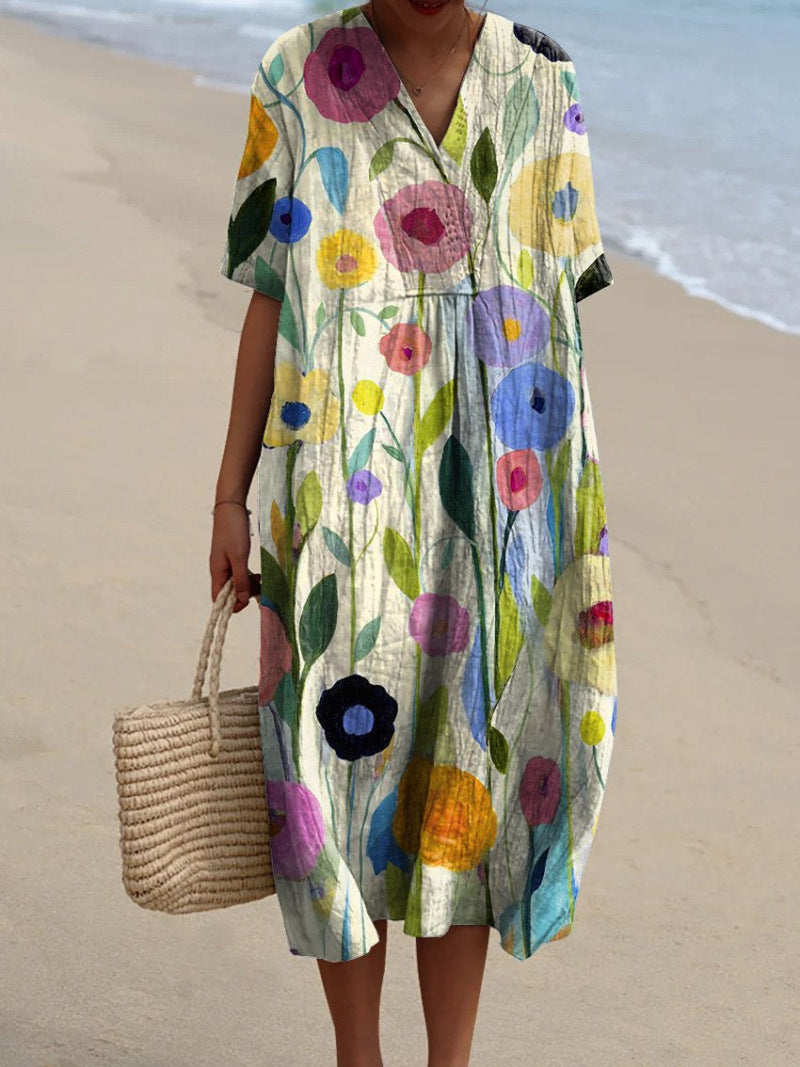 Hannah – Robe d’été fleurie colorée