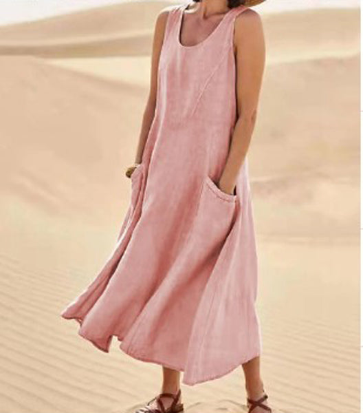 Isaline – Robe fluide légère avec poches