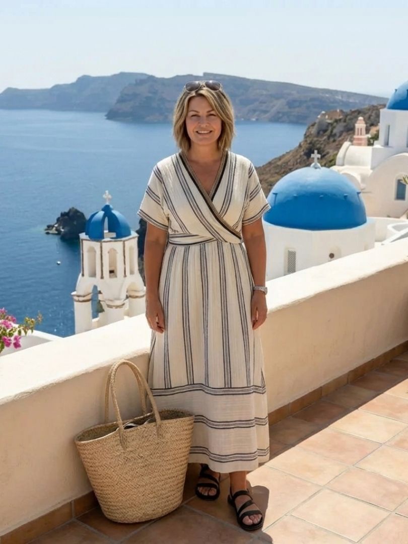 Juliette – Robe midi fluide col V