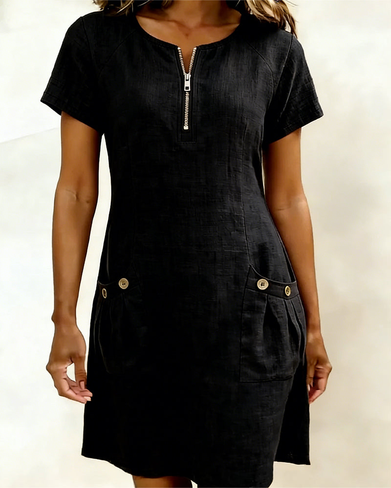 Lina | Robe en coton et lin