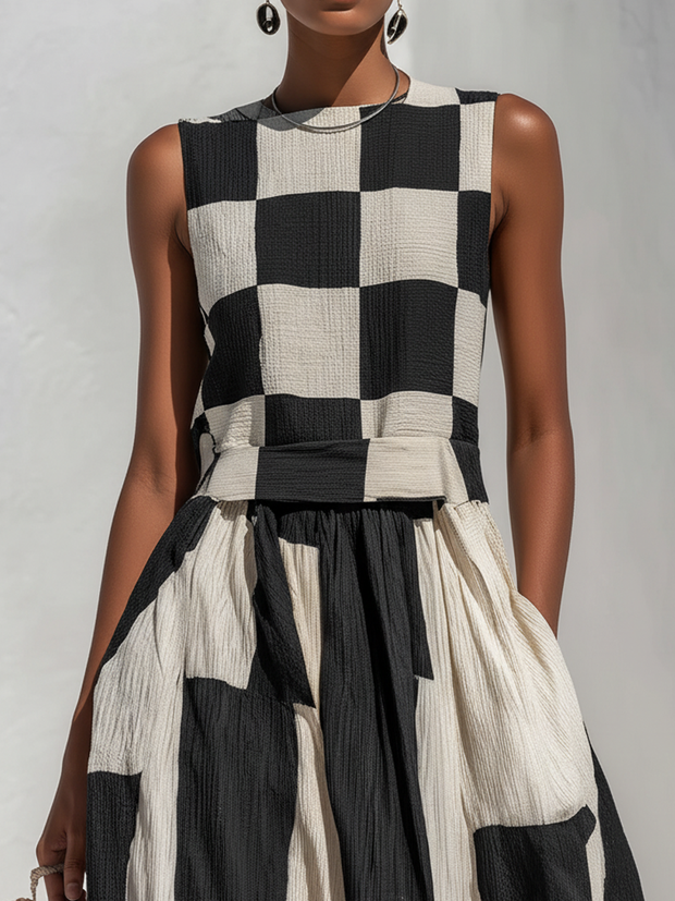 Audrey | Robe longue bicolore à empiècements contrastés
