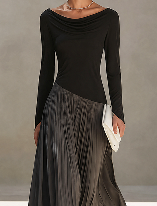 Laetitia, détail du col bénitier et de la couture en biais
