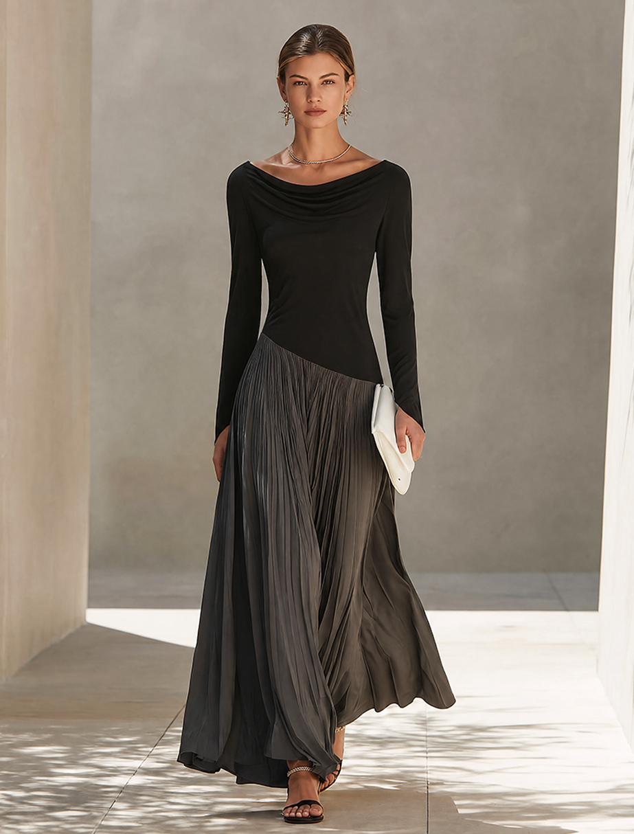 Laetitia noir et gris, silhouette complète