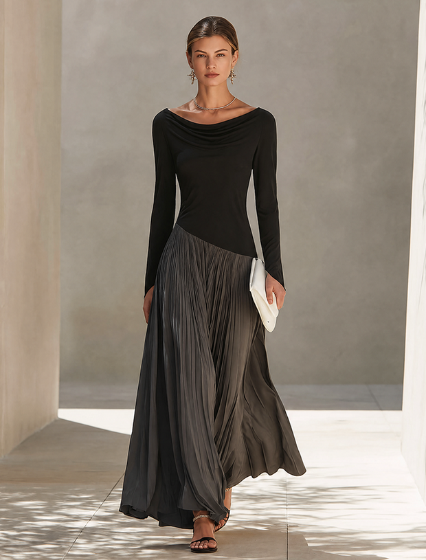Laetitia noir et gris, silhouette complète