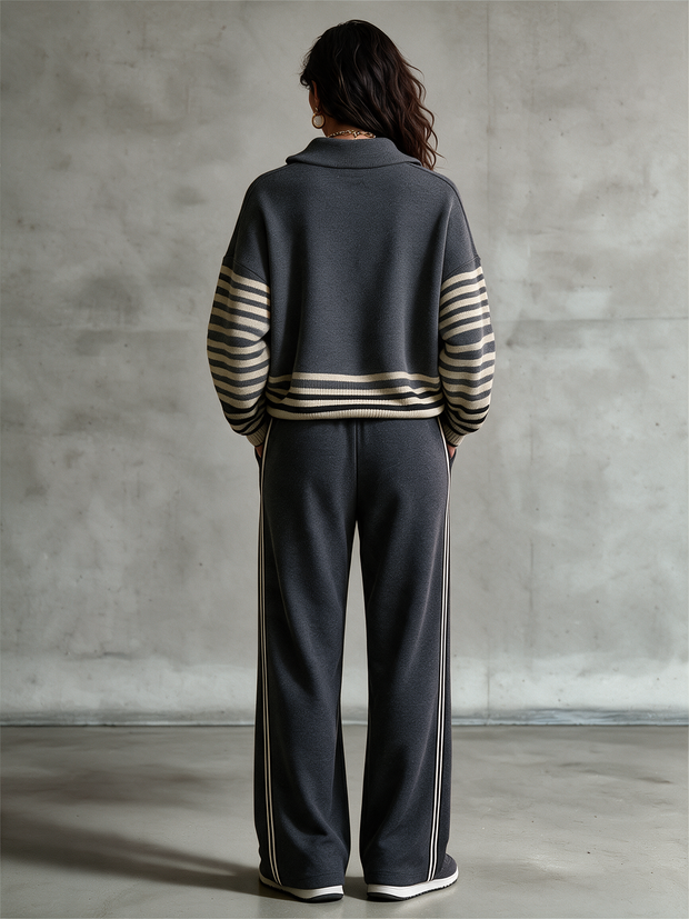 Marjolaine | Ensemble sweat zippé et pantalon large