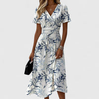 Féline – Robe élégante fluide effet croisé