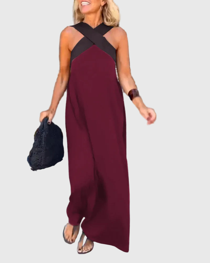 Elena | Robe Maxi Fluide Élégante