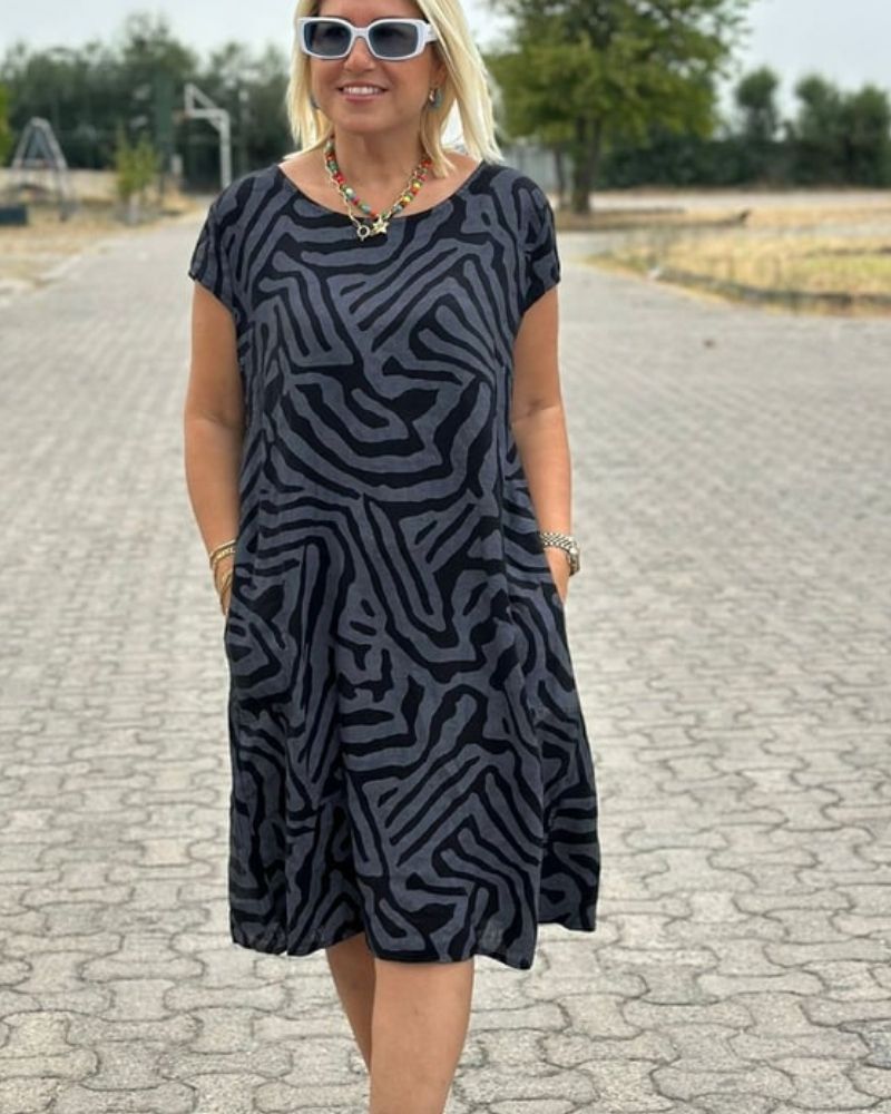 Serena – Robe d’été fluide col rond