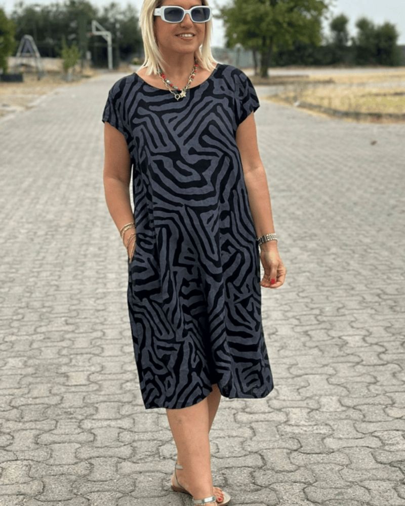 Serena – Robe d’été fluide col rond
