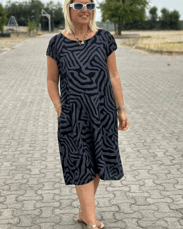 Serena – Robe d’été fluide col rond