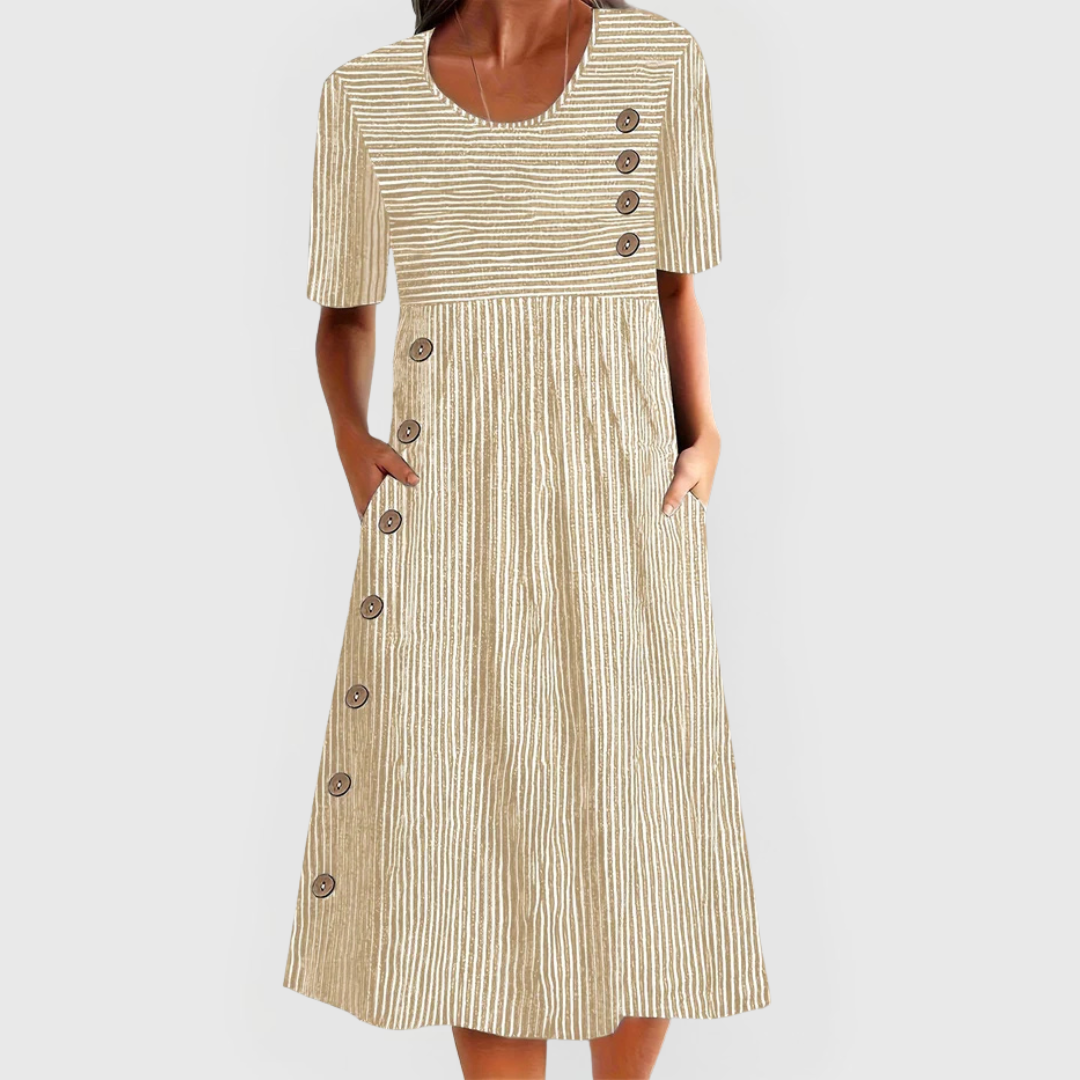 Jarna | Robe Midi Rayée