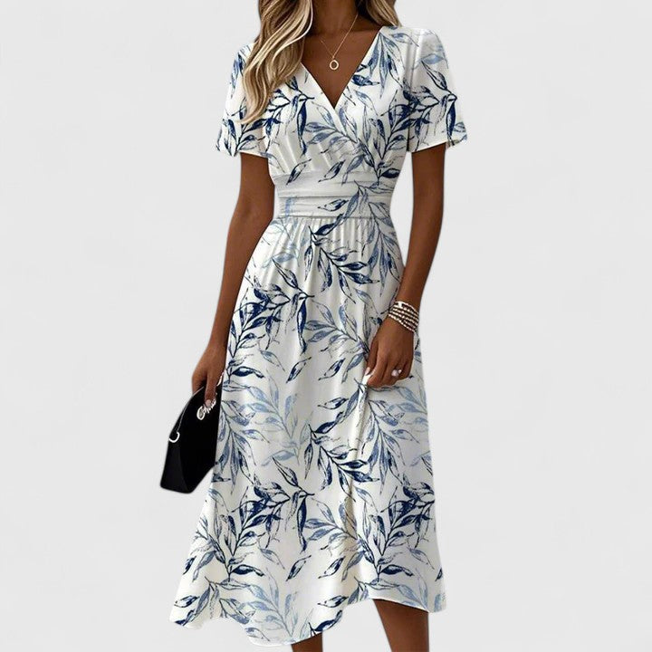 Féline – Robe élégante fluide effet croisé