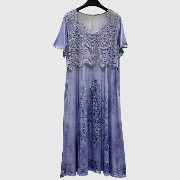 INDIGO | ROBE MIDI FLORALE ÉLÉGANTE