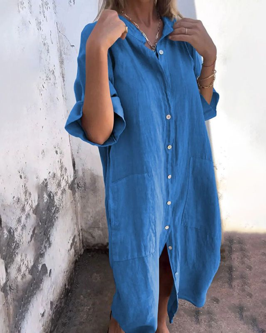 Léna – Robe chemise bohème
