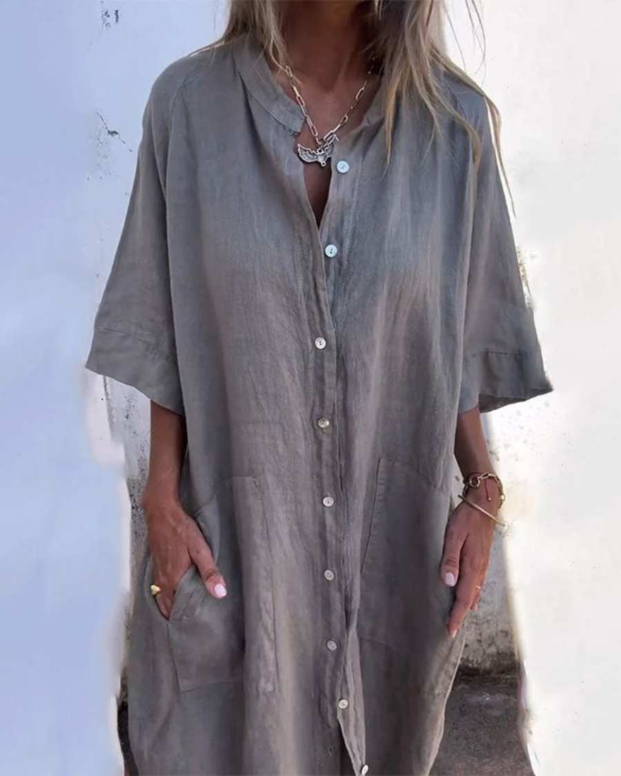 Léna – Robe chemise bohème