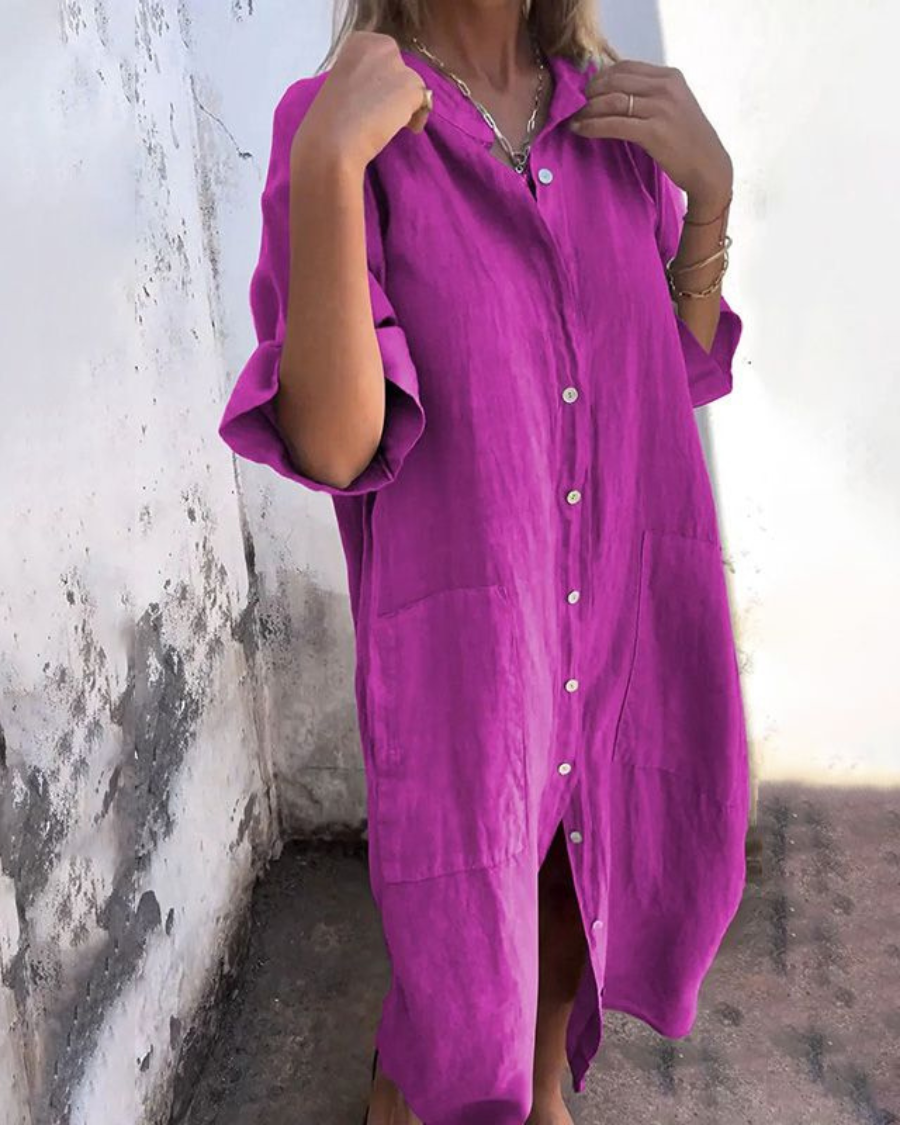 Léna – Robe chemise bohème