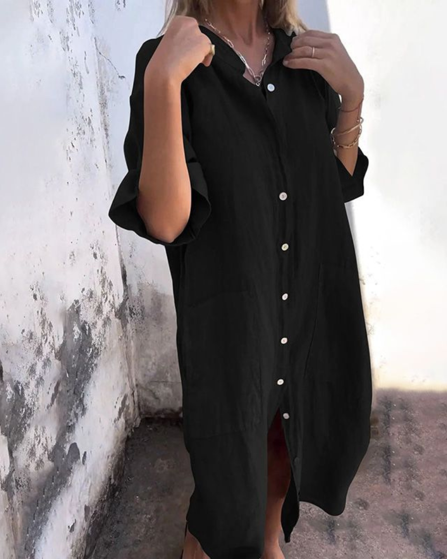 Léna – Robe chemise bohème