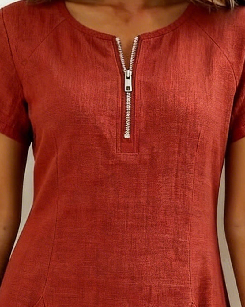 Lina | Robe en coton et lin