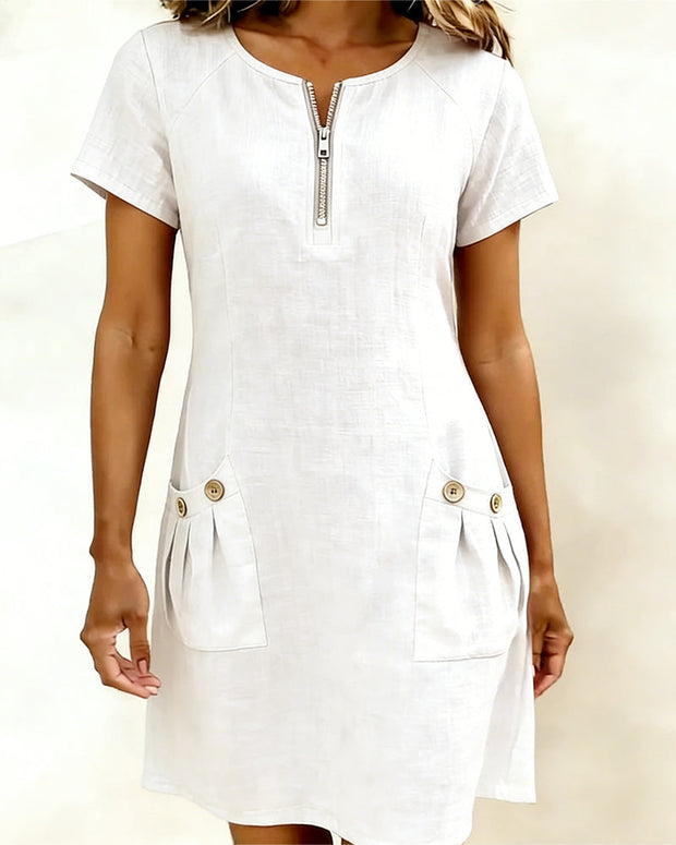 Lina | Robe en coton et lin