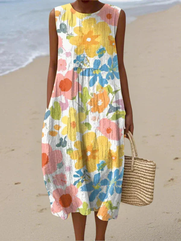 Béatrice | Robe midi fleurie