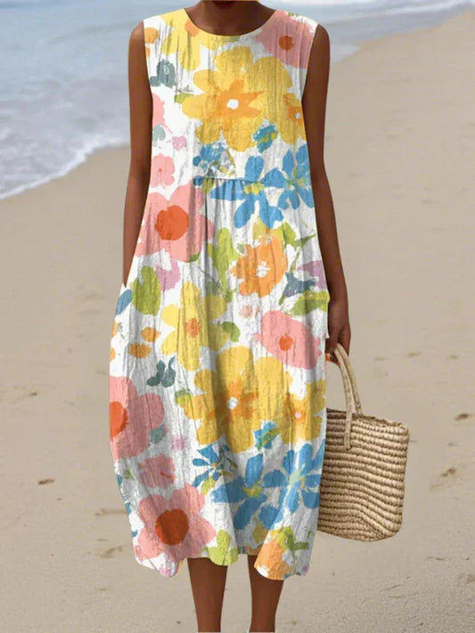 Béatrice | Robe midi fleurie