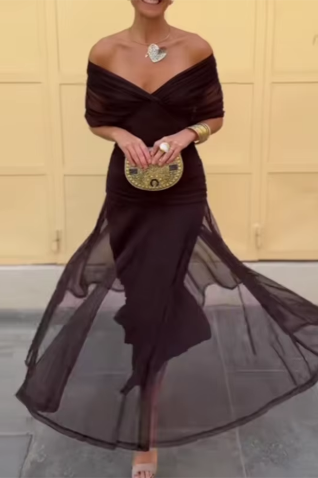 Louise | Robe Maxi de Fête Élégante à Col V