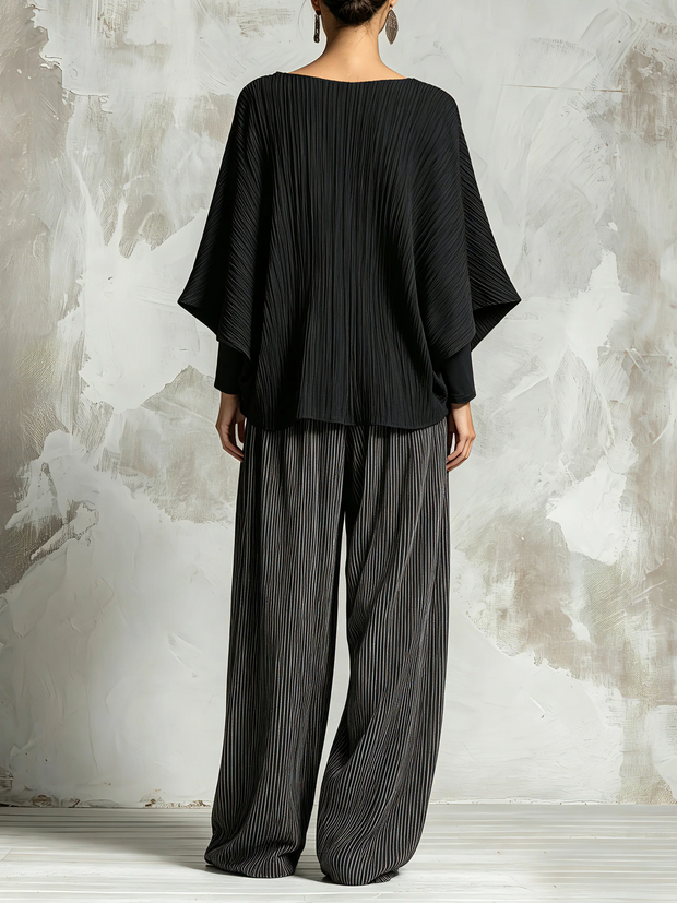 Gabrielle | Ensemble plissé et pantalon large
