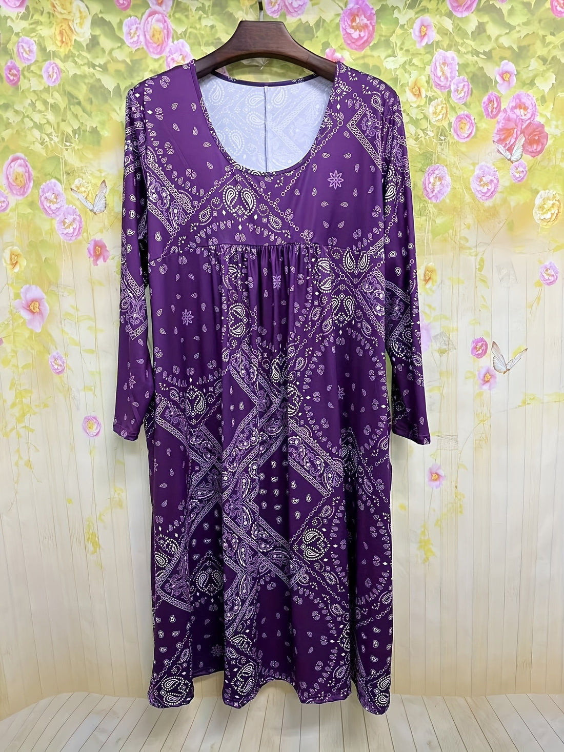 ELOWEN | ROBE MIDI À MANCHES LONGUES CASUAL