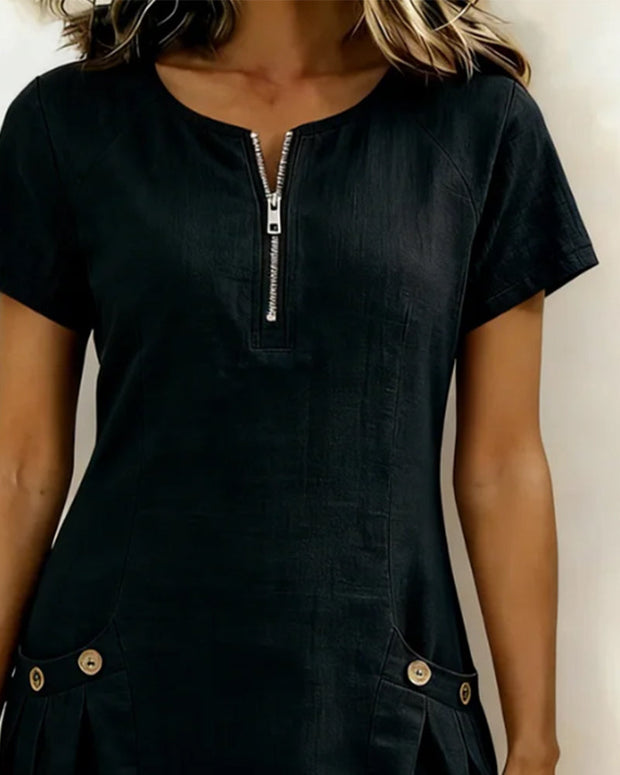Lina | Robe en coton et lin