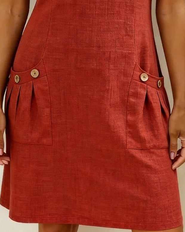 Lina | Robe en coton et lin