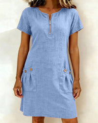 Lina | Robe en coton et lin