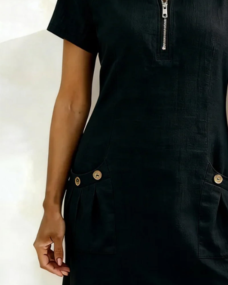 Lina | Robe en coton et lin