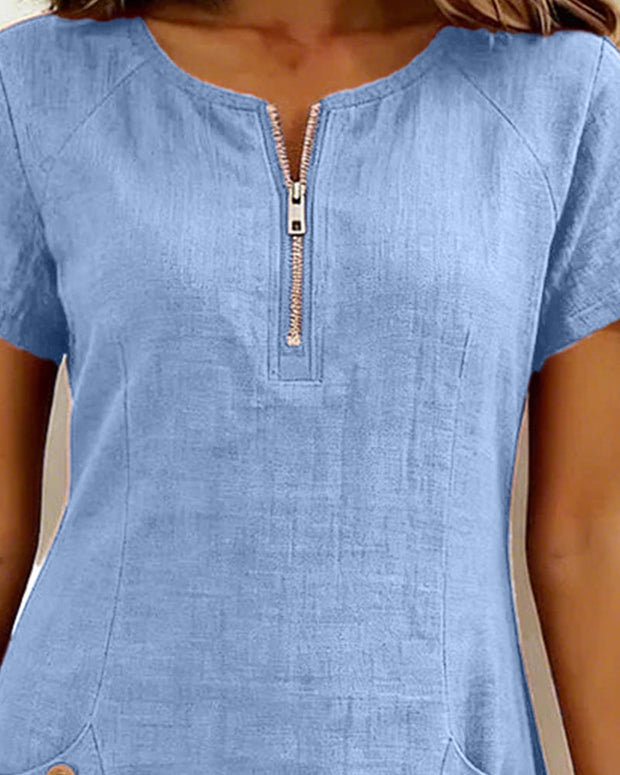 Lina | Robe en coton et lin