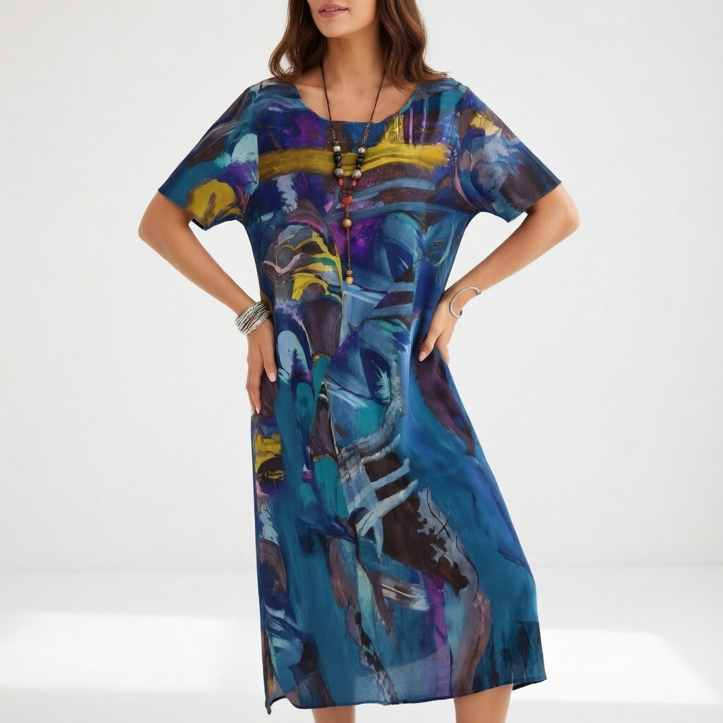 Azéloria™ — Robe longue artistique élégance fluide