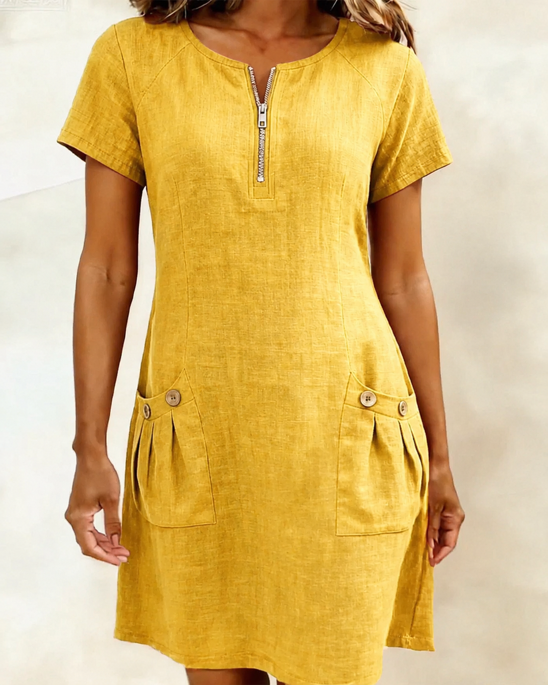 Lina | Robe en coton et lin