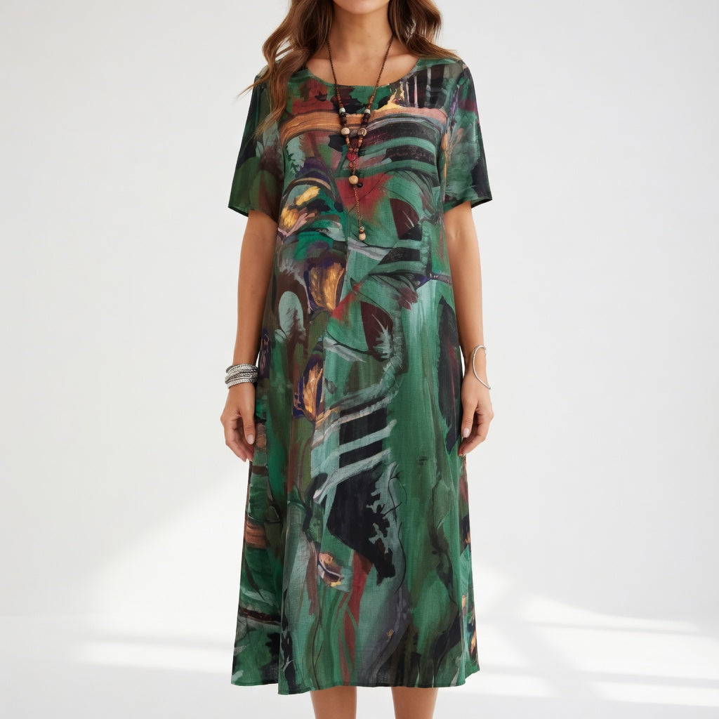 Azéloria™ — Robe longue artistique élégance fluide