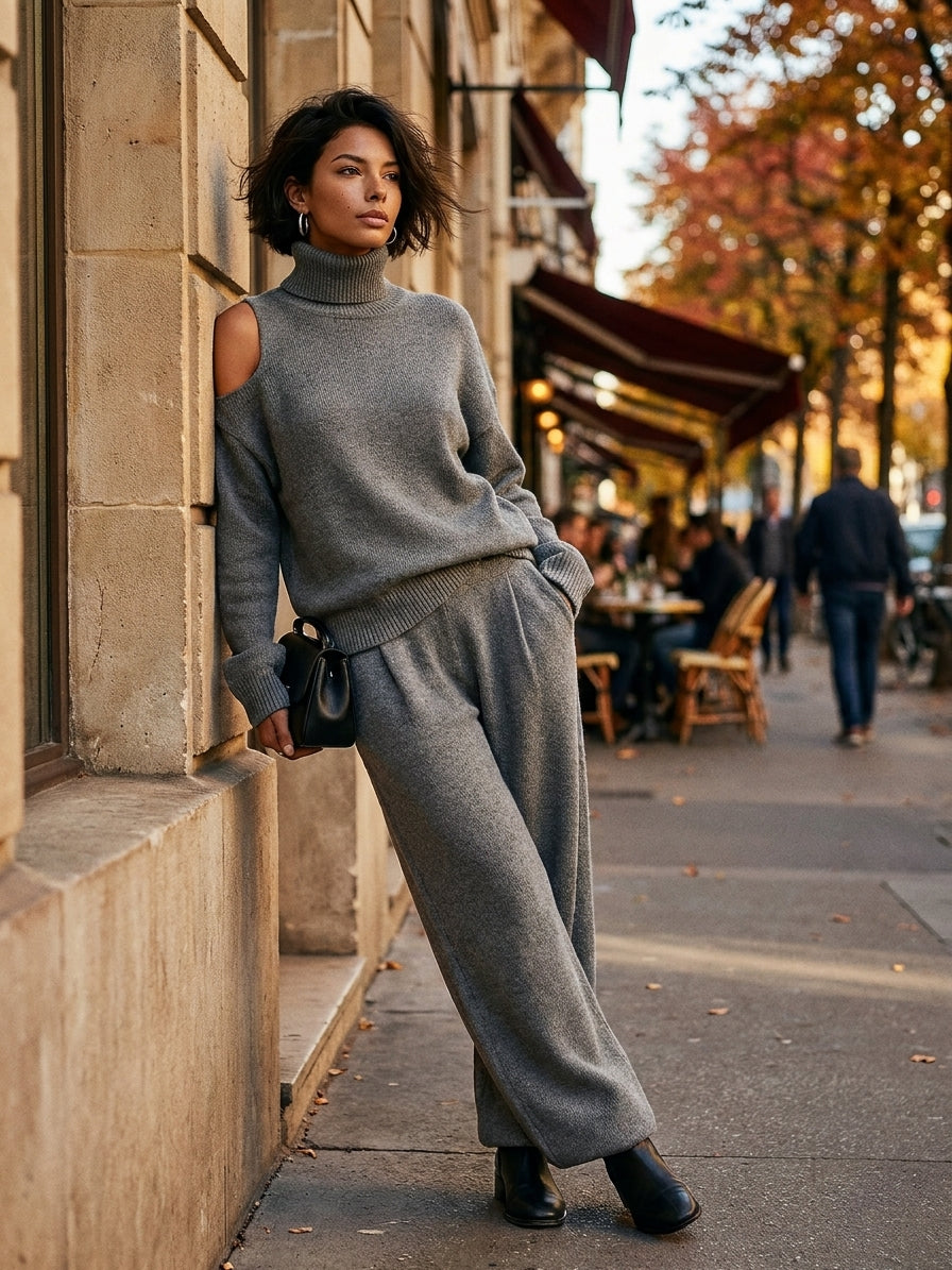 Hélène dans la rue, épaule ajourée