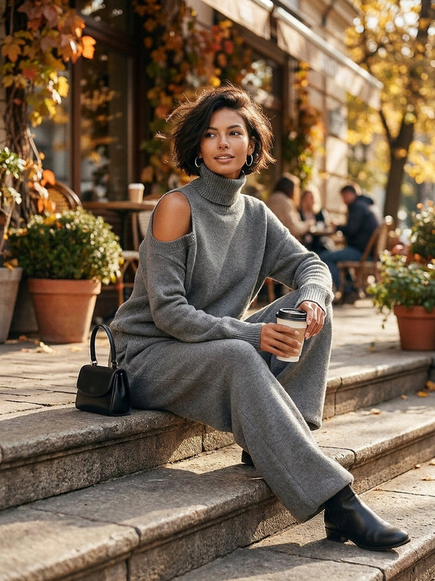 Hélène portée en terrasse de café