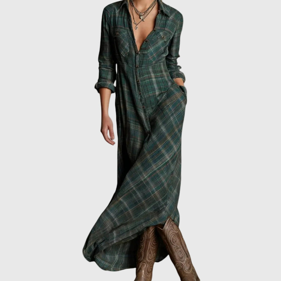 Robe Maxi Élégante | Rose