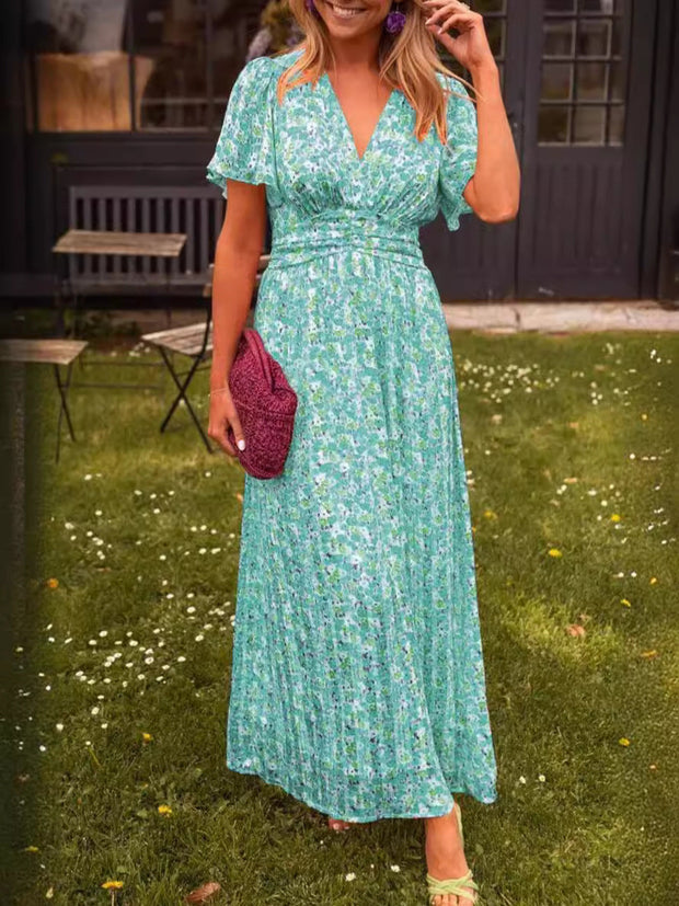 Eugénie – Robe longue fluide fleurie