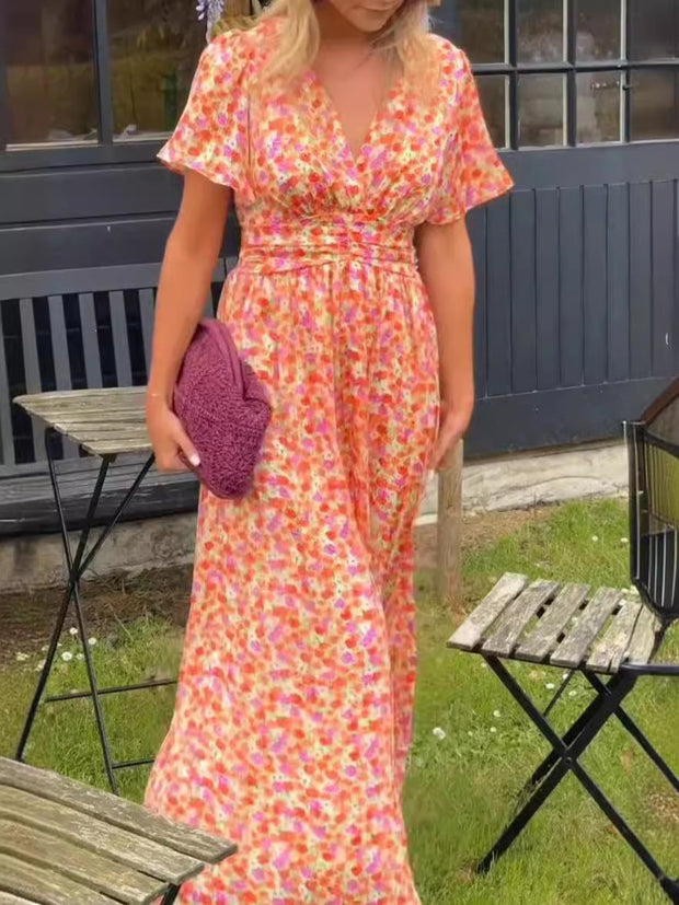 Eugénie – Robe longue fluide fleurie