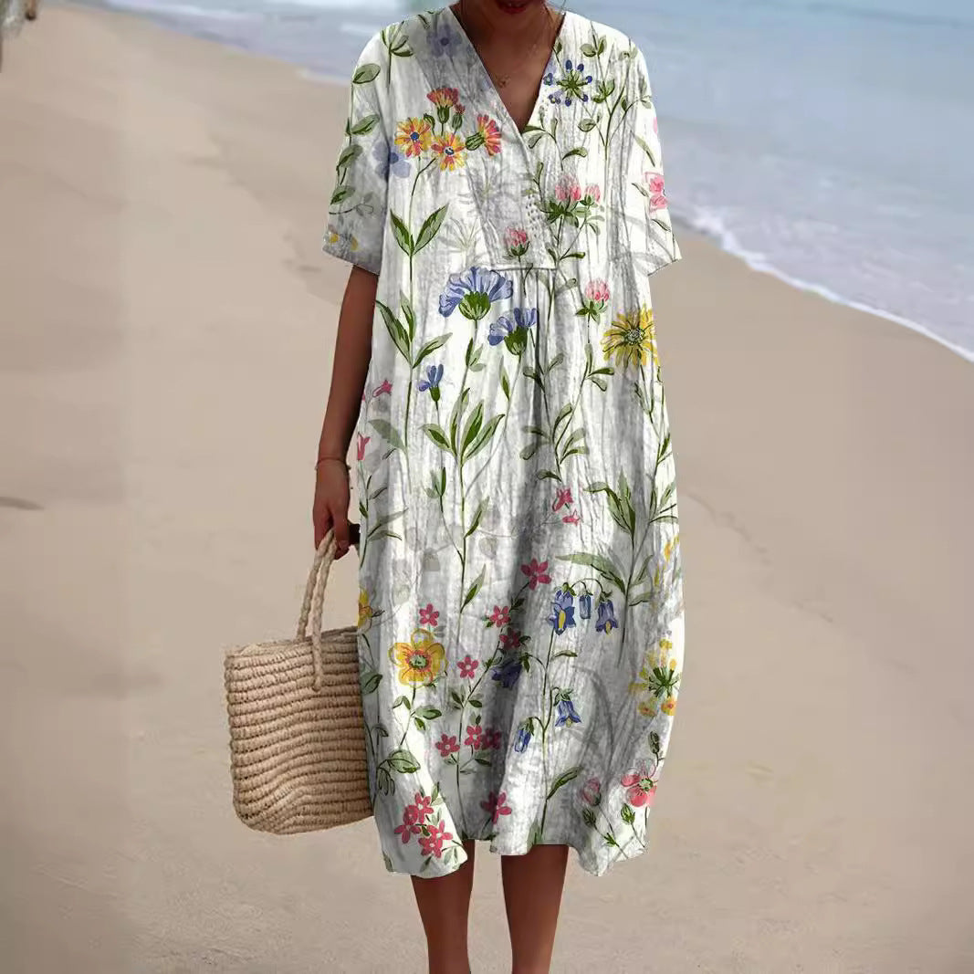 Hannah – Robe d’été fleurie colorée