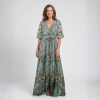 Estelle – Robe longue fleurie col V