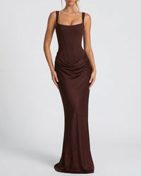 Sabine | Robe longue à corsage corset