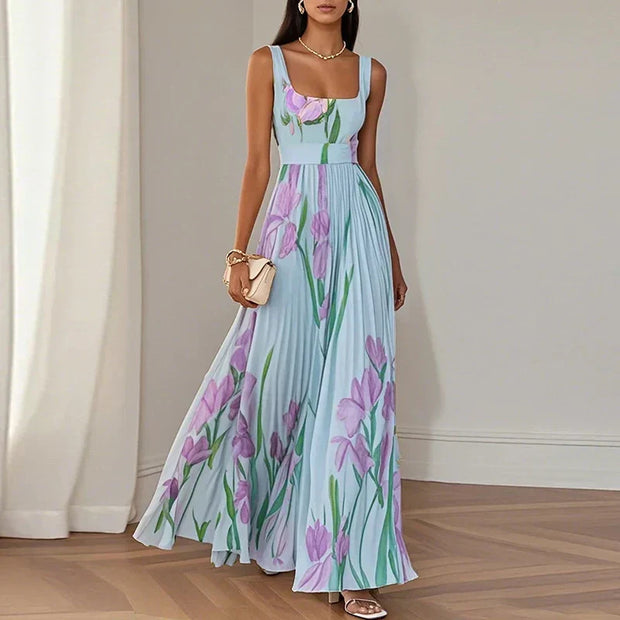Oriah | Robe longue fleurie ligne A
