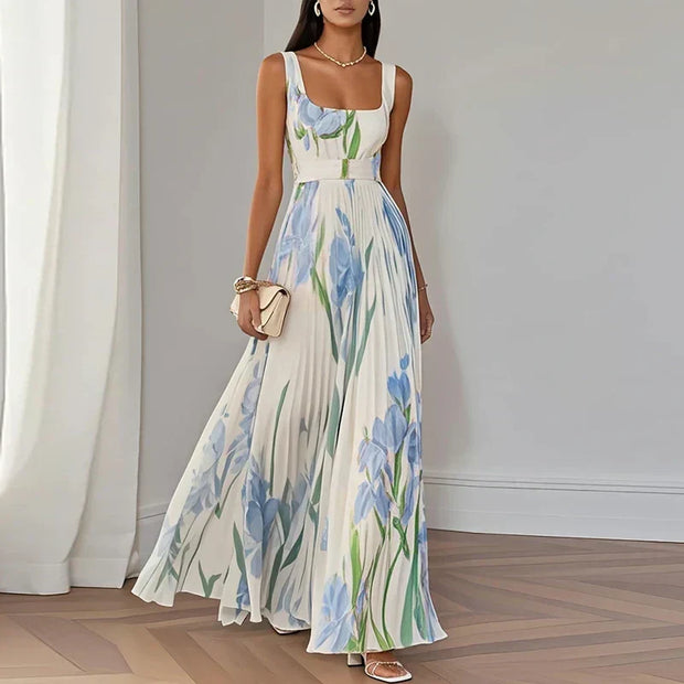 Oriah | Robe longue fleurie ligne A