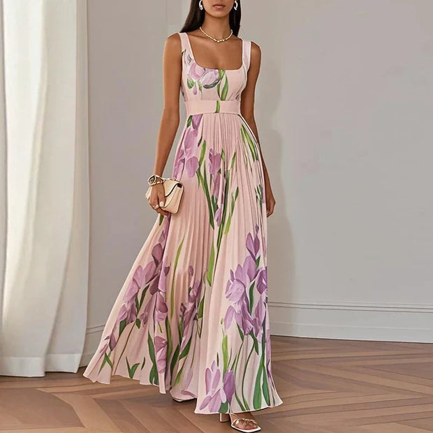 Oriah | Robe longue fleurie ligne A
