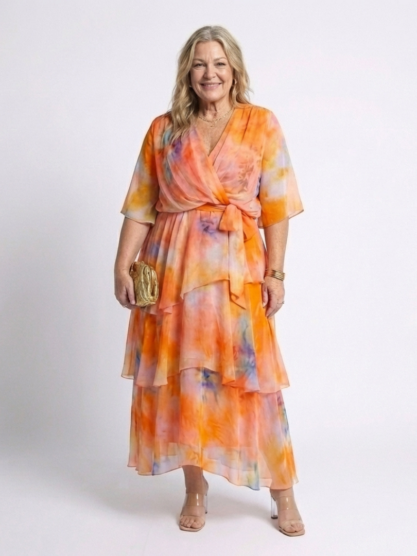 Calista – Robe longue fluide à superpositions