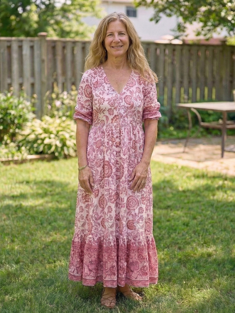 Diane – Robe midi fluide fleurie
