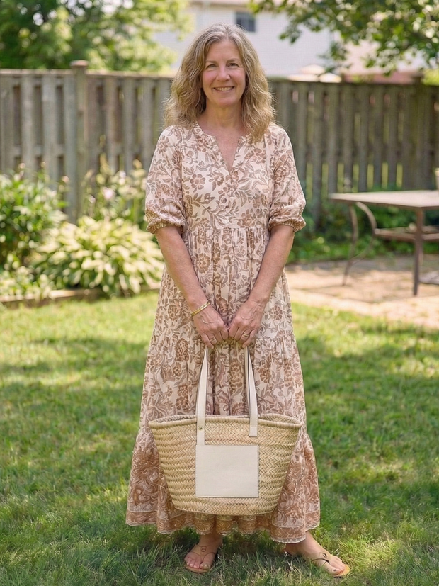 Diane – Robe midi fluide fleurie